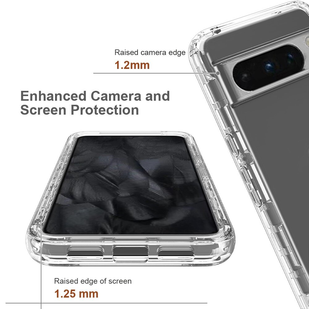 Coque de couverture complète Google Pixel 8 Pro, Transparent