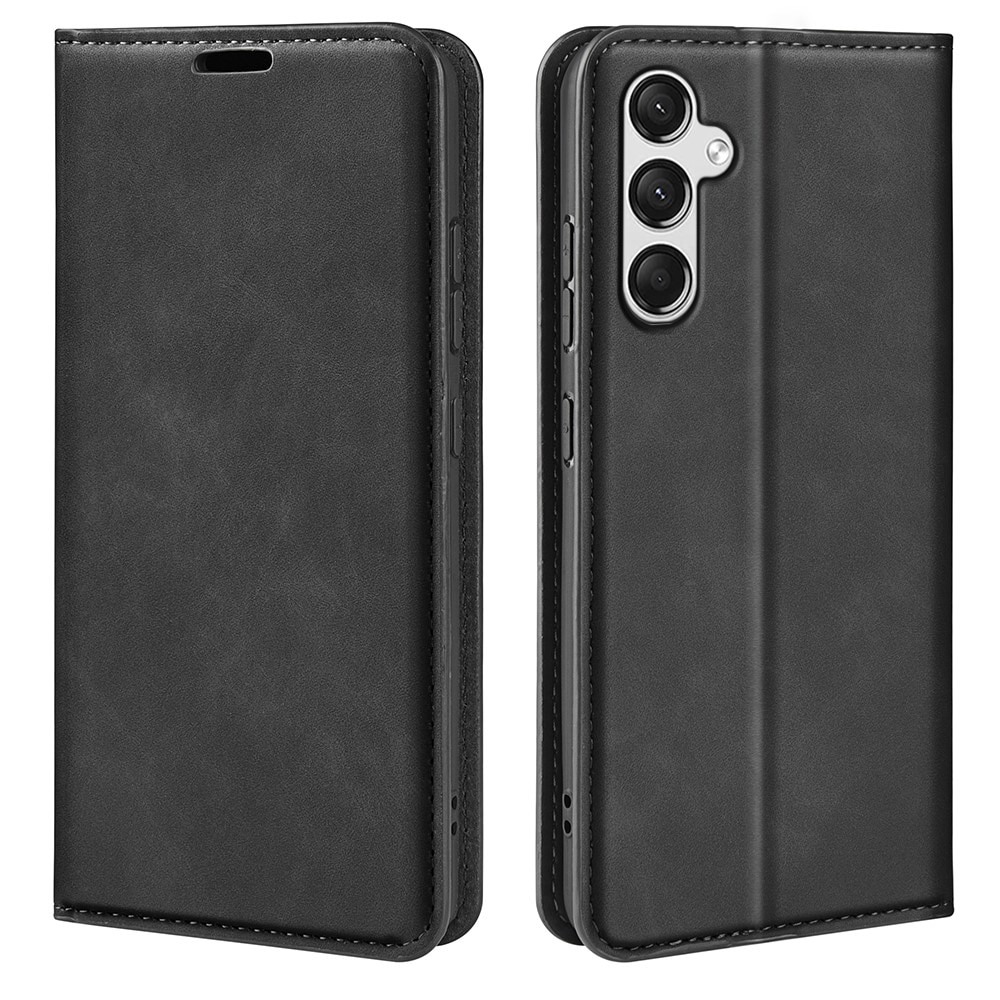 Coque portefeuille mince Samsung Galaxy A25, Noir