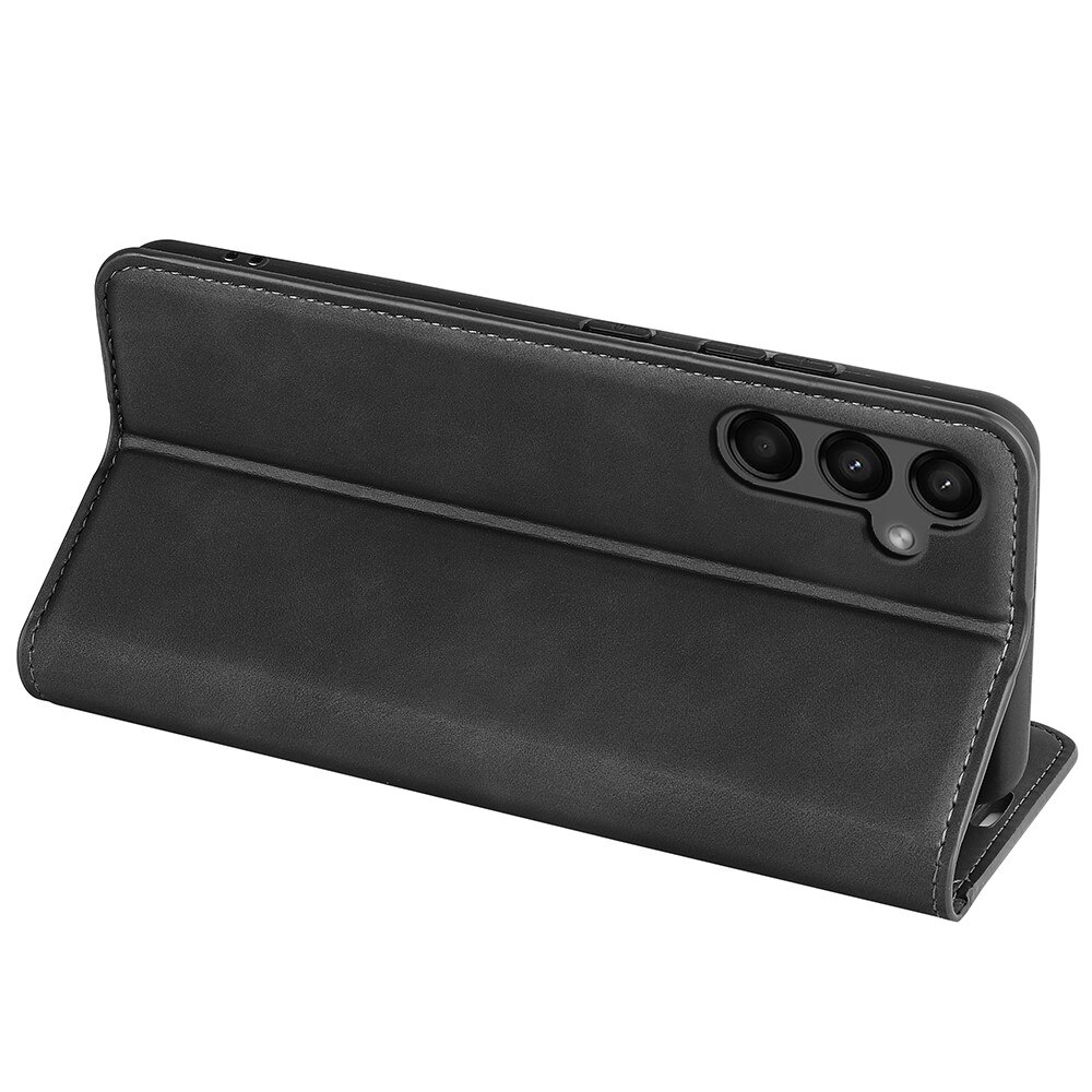 Coque portefeuille mince Samsung Galaxy A15, Noir