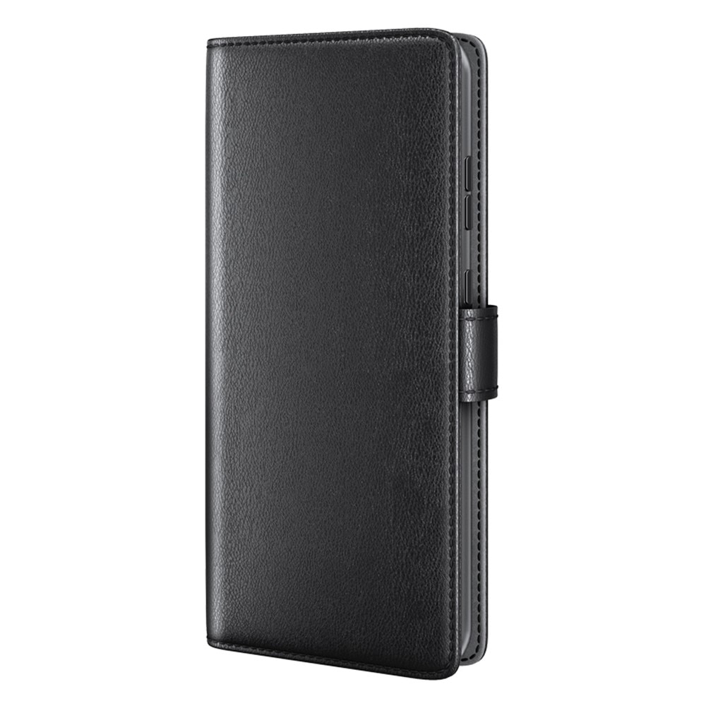Étui en cuir veritable Motorola Moto G84, Noir