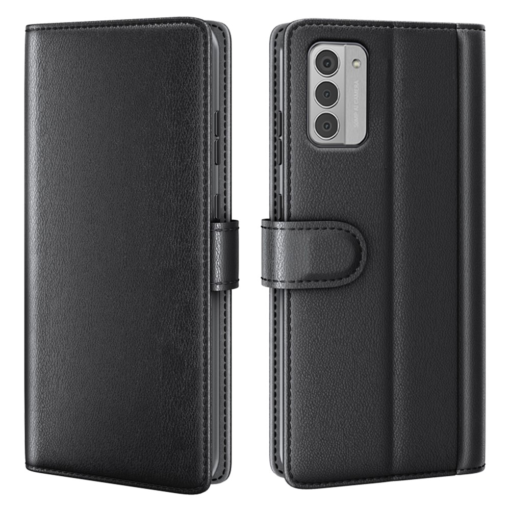 Étui en cuir veritable  Nokia G42, Noir