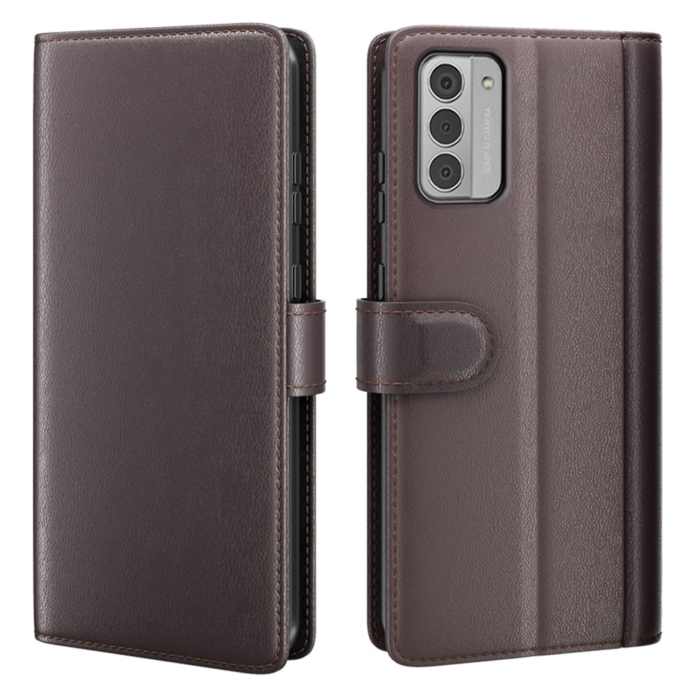 Étui en cuir veritable  Nokia G42, Marron