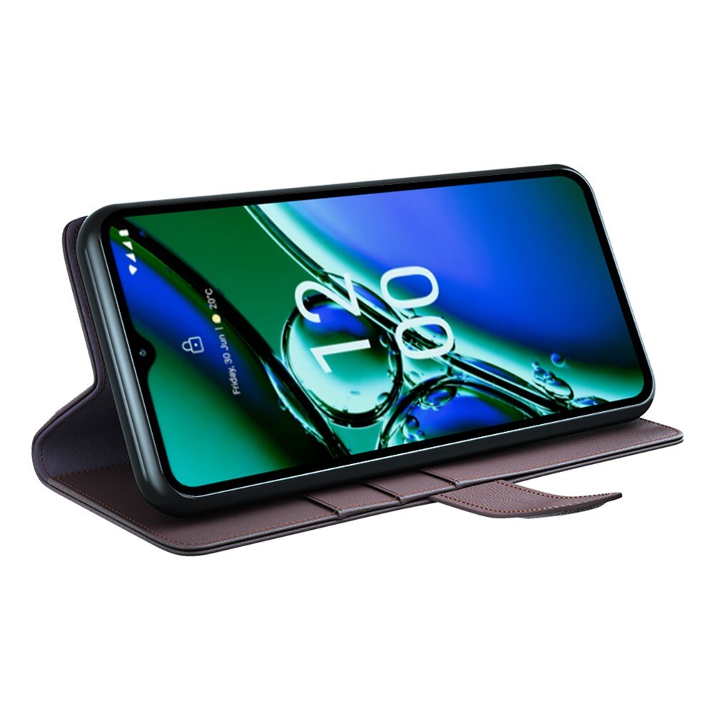 Étui en cuir veritable  Nokia G42, Marron