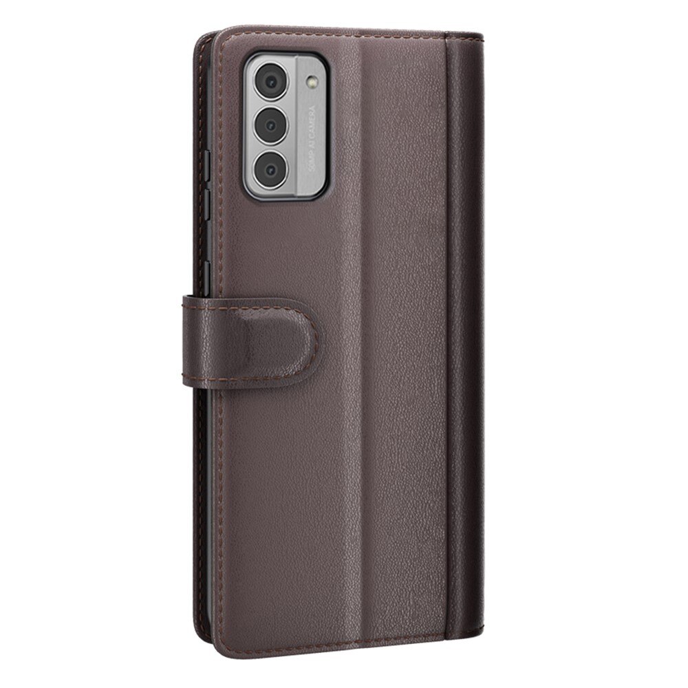 Étui en cuir veritable  Nokia G42, Marron