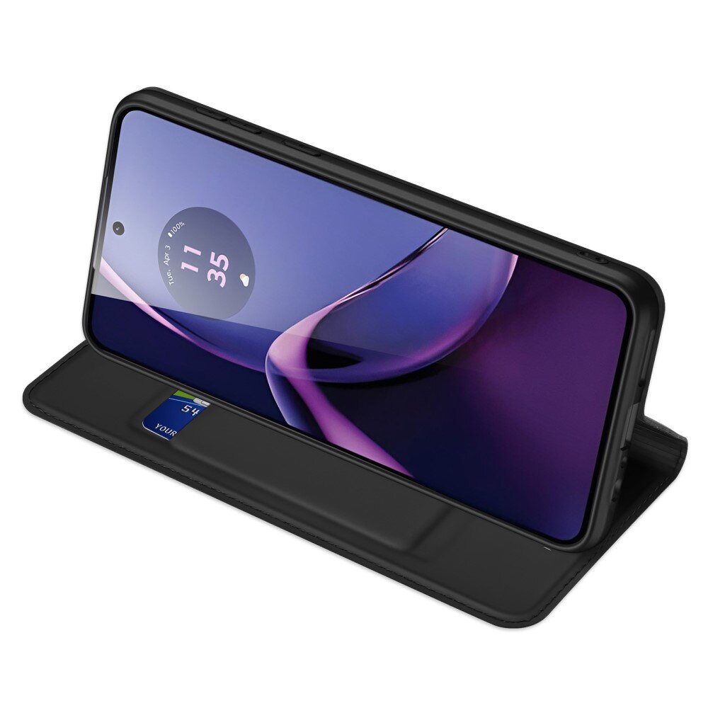 Étui portefeuille Skin Pro Series Motorola Moto G84, Noir