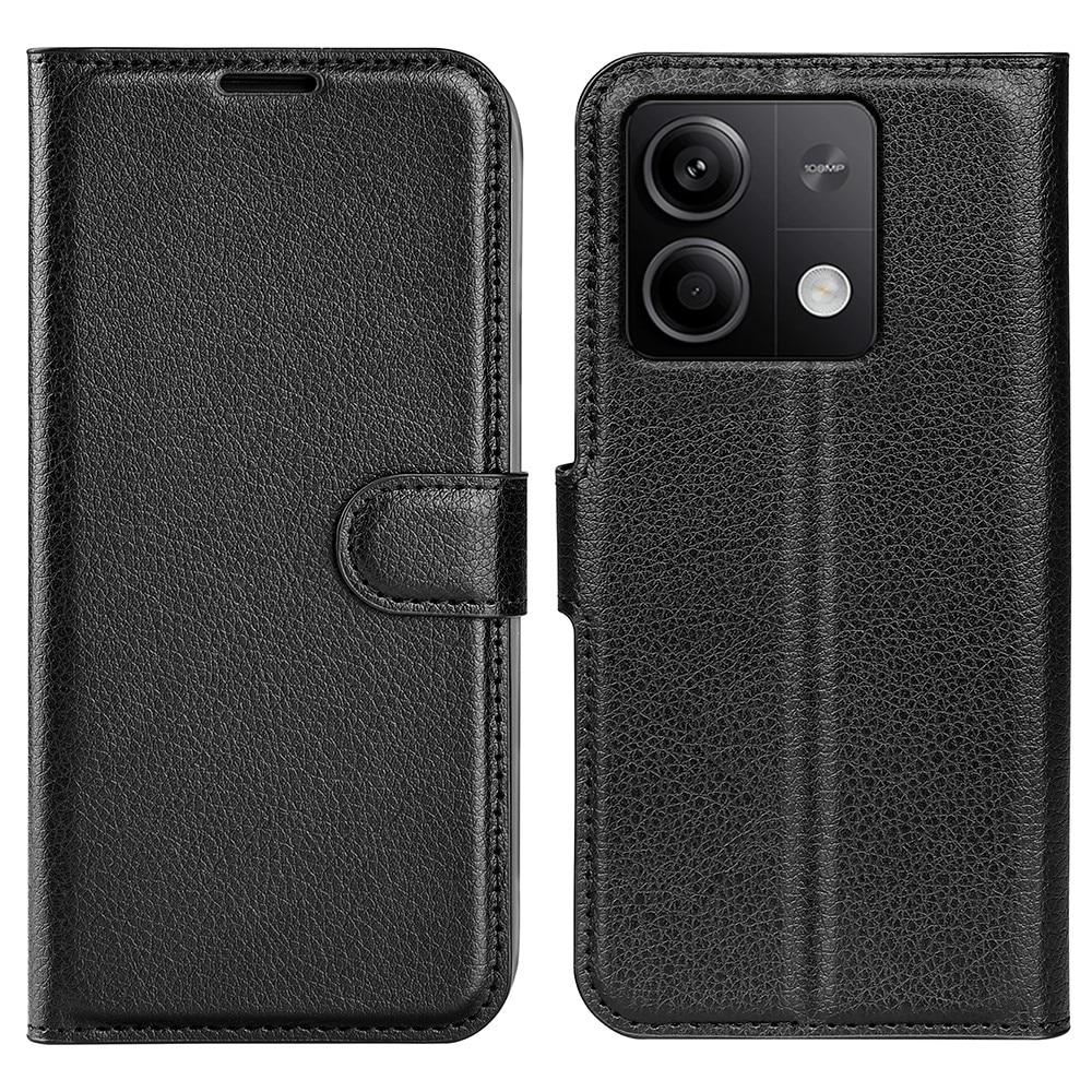 Coque portefeuille Xiaomi Redmi Note 13, noir