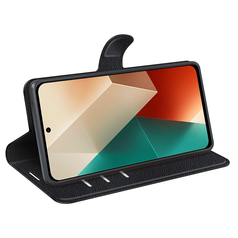 Coque portefeuille Xiaomi Redmi Note 13, Noir