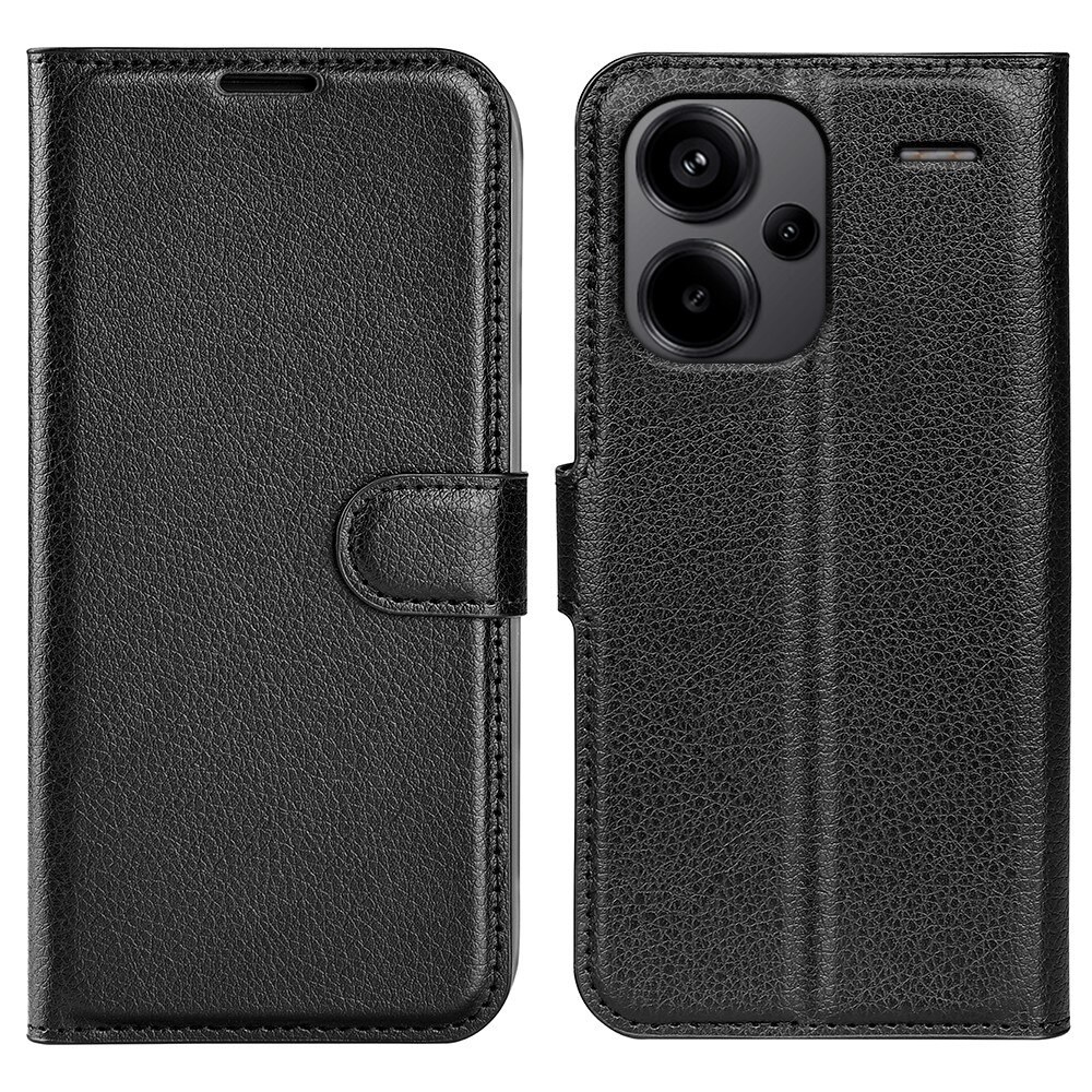 Coque portefeuille Xiaomi Redmi Note 13 Pro Plus, noir