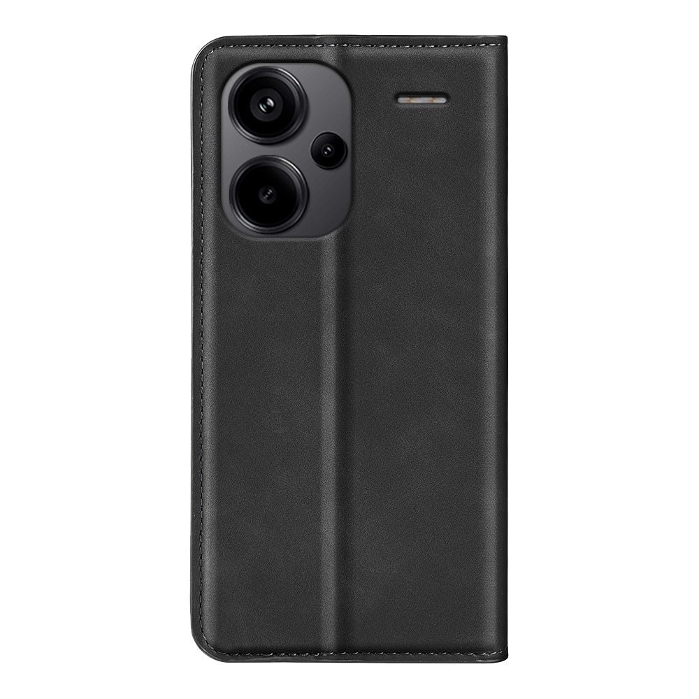 Coque portefeuille mince Xiaomi Redmi Note 13 Pro Plus, noir