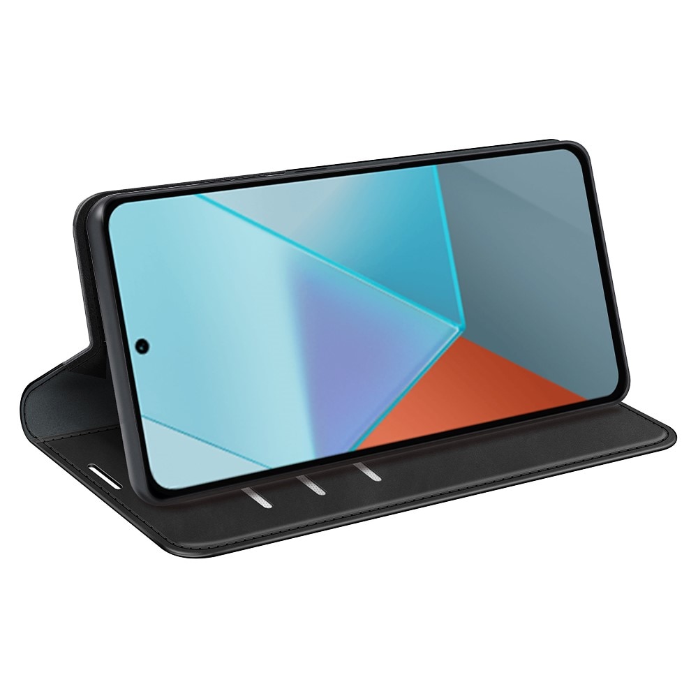 Coque portefeuille mince Xiaomi Redmi Note 13 Pro, Noir