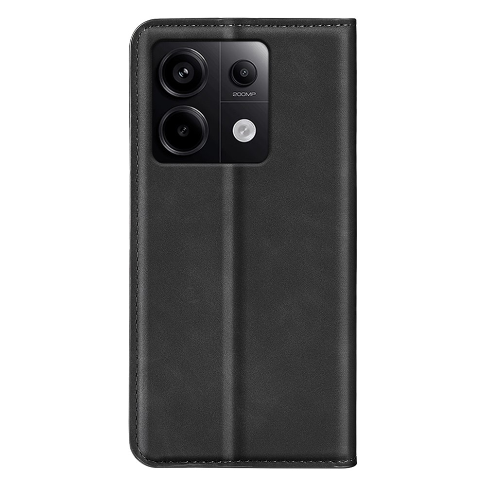 Coque portefeuille mince Xiaomi Redmi Note 13 Pro, Noir