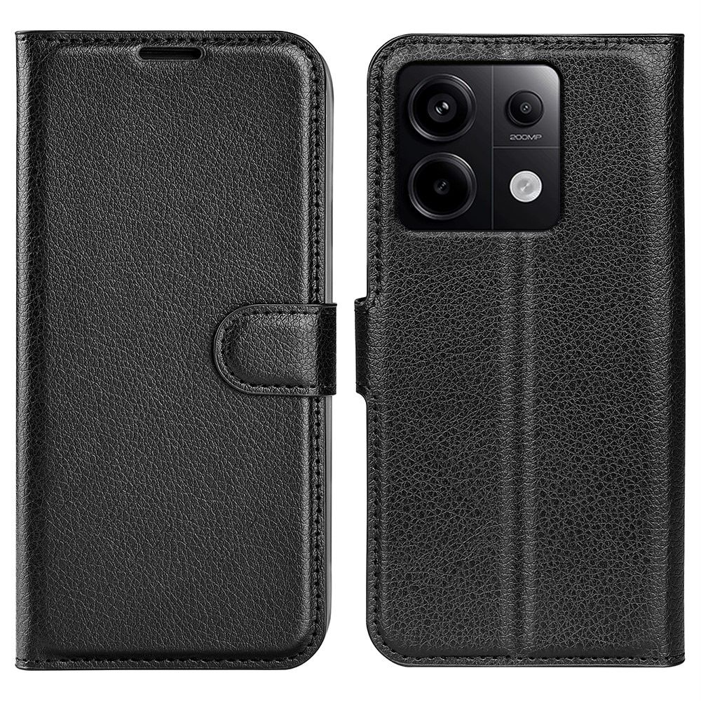 Coque portefeuille Xiaomi Redmi Note 13 Pro, Noir