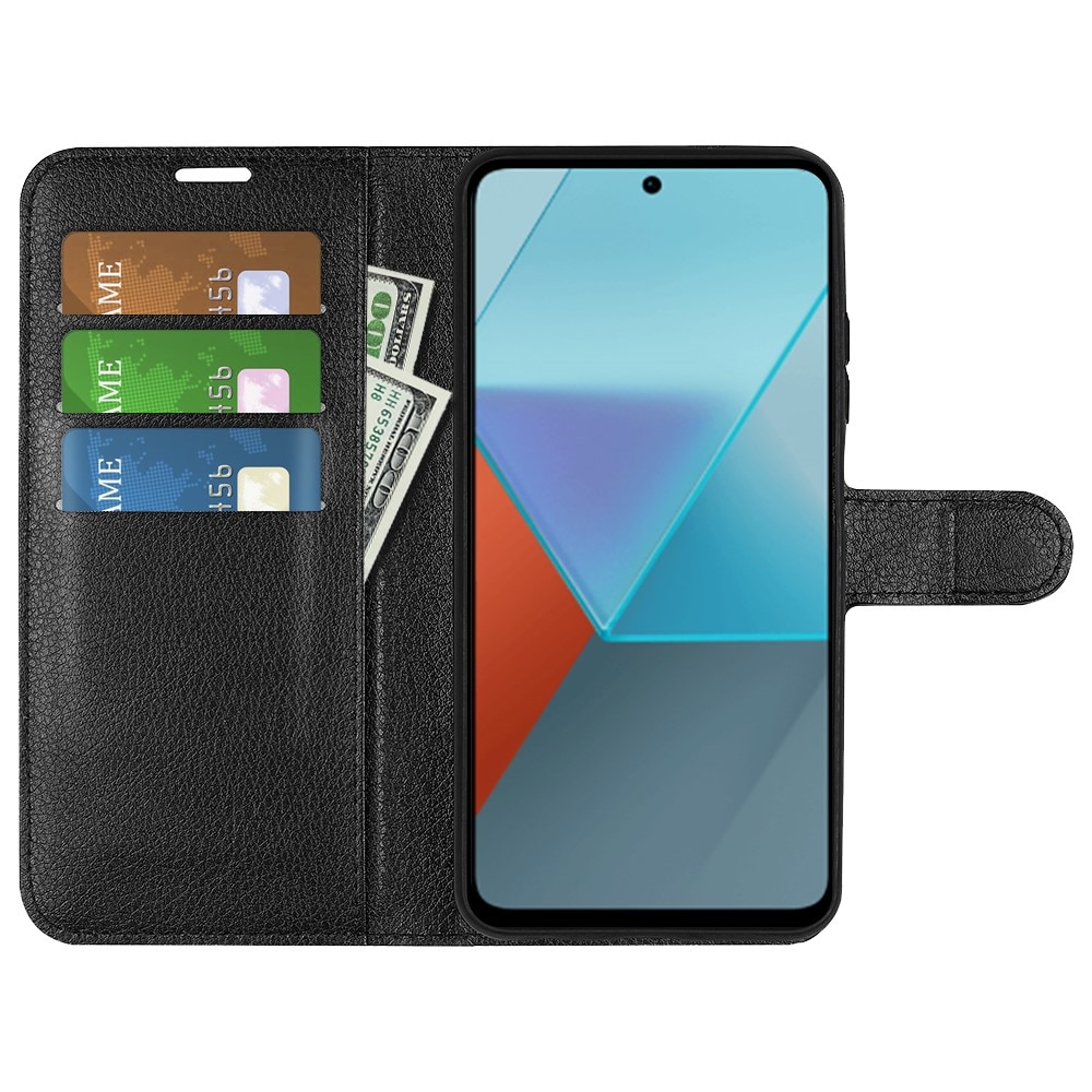 Coque portefeuille Xiaomi Redmi Note 13 Pro, Noir