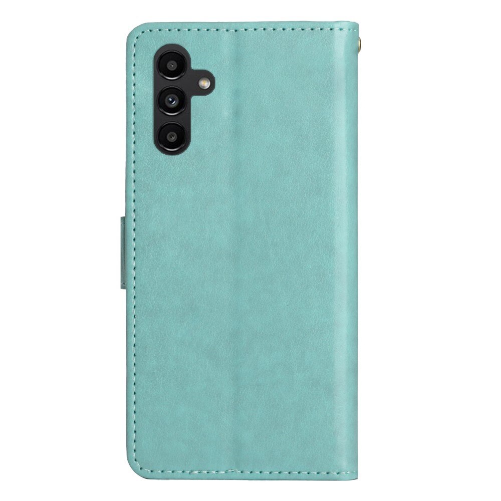 Étui en cuir à papillons pour Samsung Galaxy A15, Vert