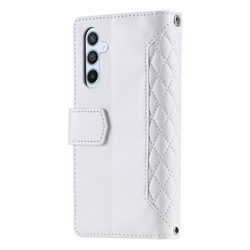 Étui portefeuille matelassée pour Samsung Galaxy S24, blanc