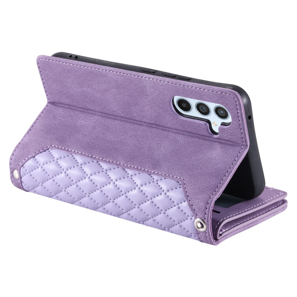 Étui portefeuille matelassée pour Samsung Galaxy S24 Plus, violet