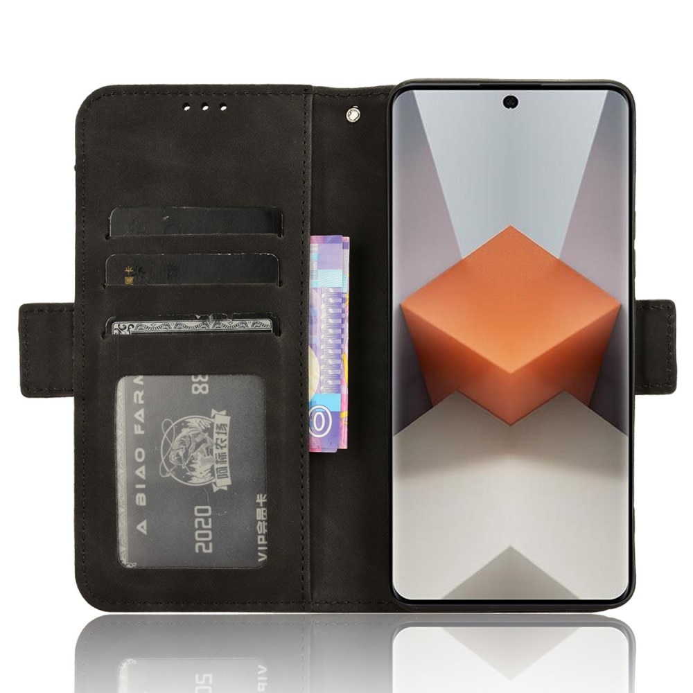 Étui portefeuille Multi Xiaomi Redmi Note 13 Pro Plus, noir
