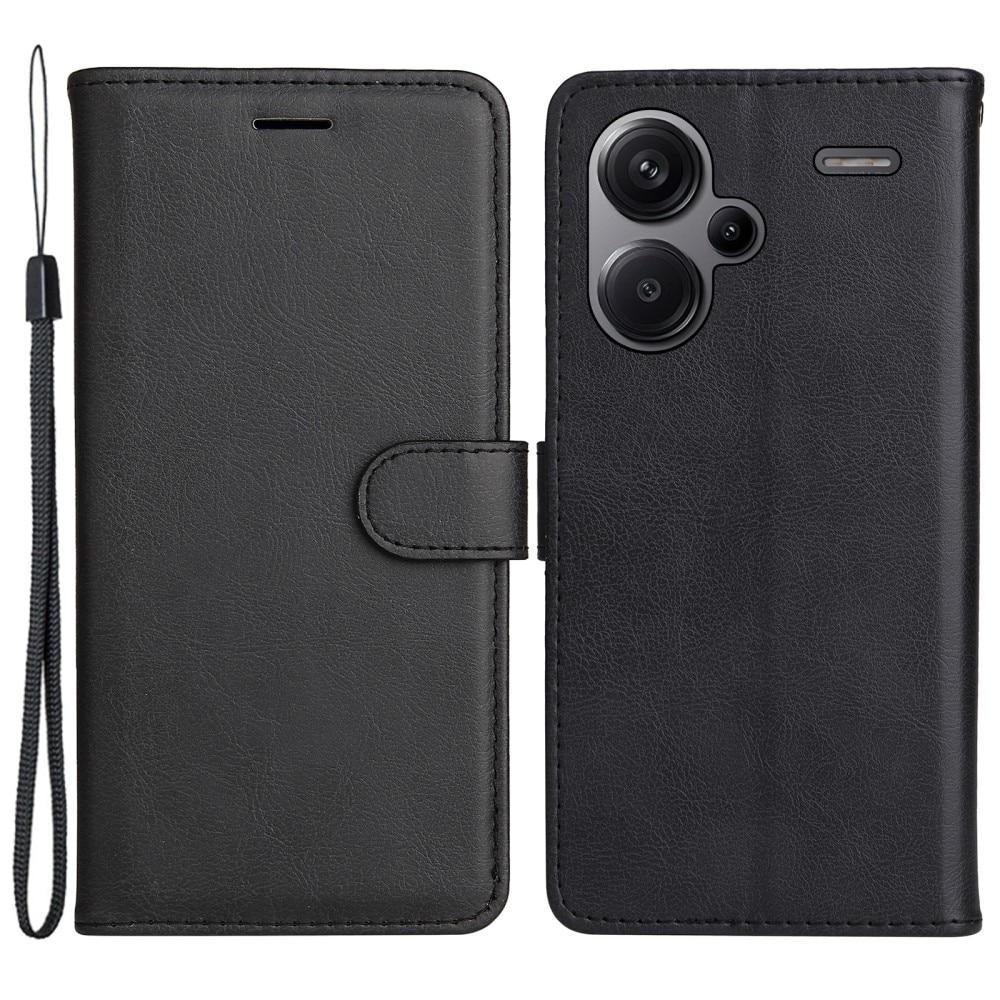 Étui portefeuille Xiaomi Redmi Note 13 Pro Plus, noir