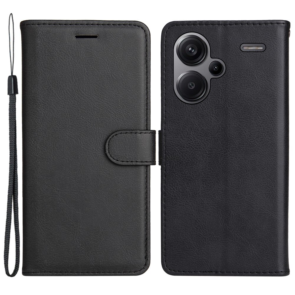Étui portefeuille Xiaomi Redmi Note 13 Pro Plus, noir