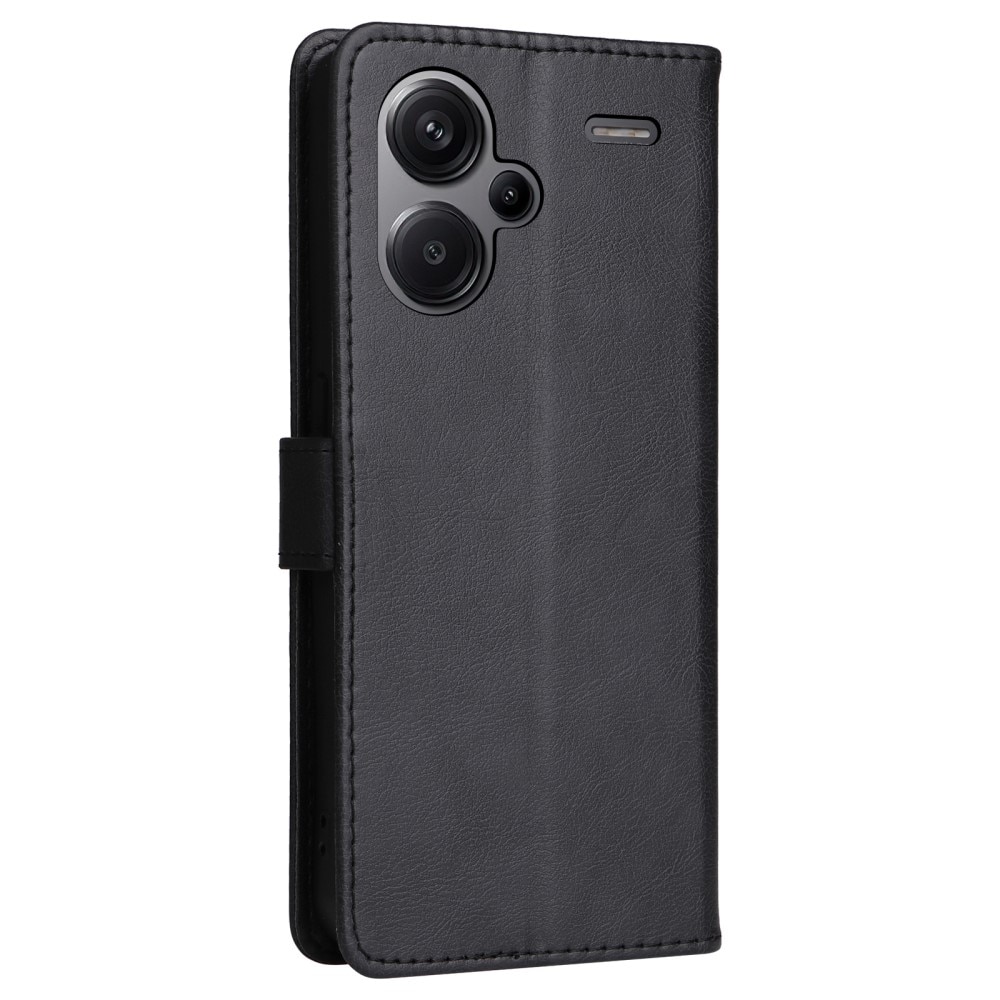 Étui portefeuille Xiaomi Redmi Note 13 Pro Plus, noir