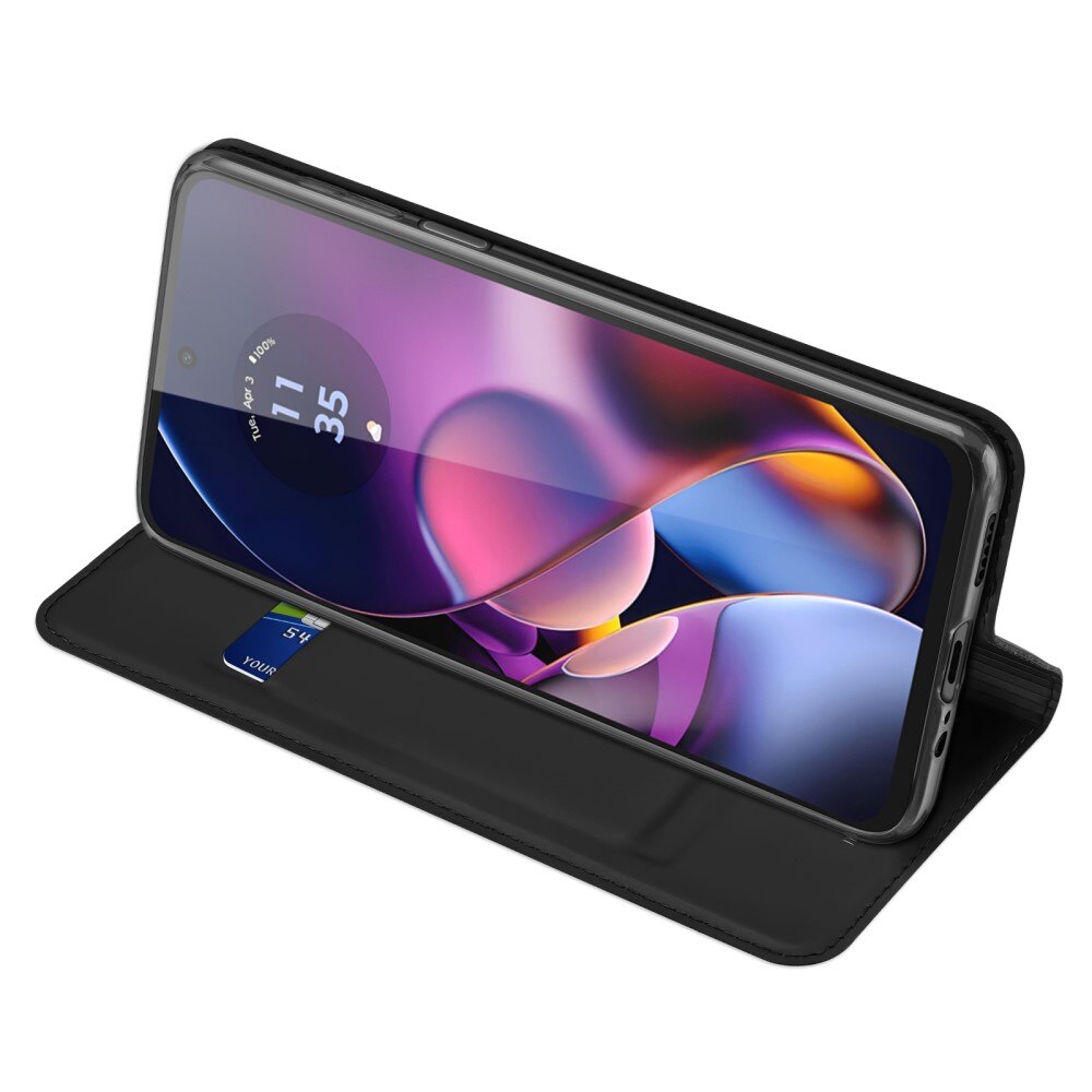 Étui portefeuille Skin Pro Series Motorola Moto G54, Noir