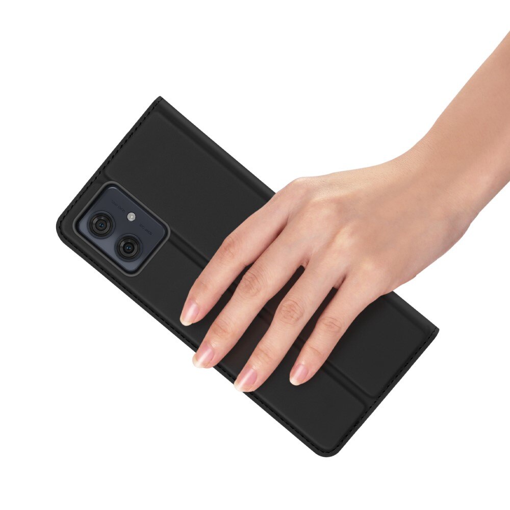 Étui portefeuille Skin Pro Series Motorola Moto G54, Noir
