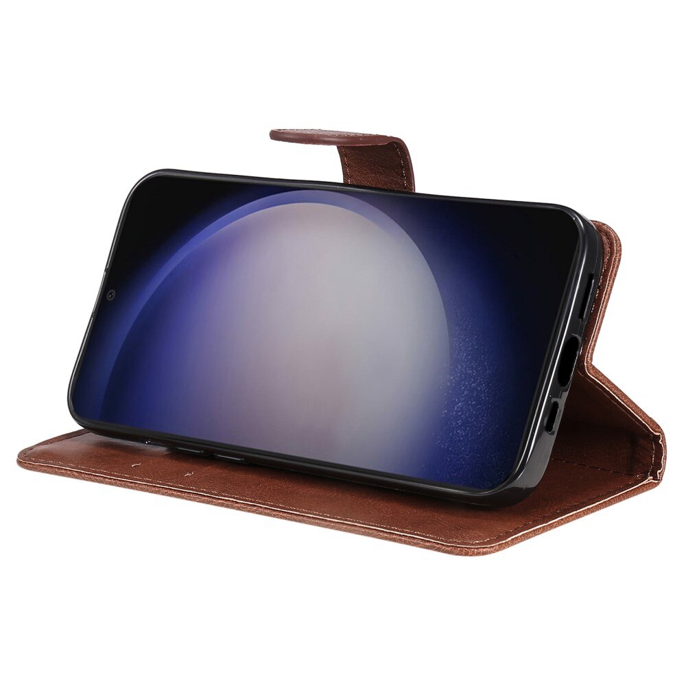 Étui portefeuille Samsung Galaxy S24, marron