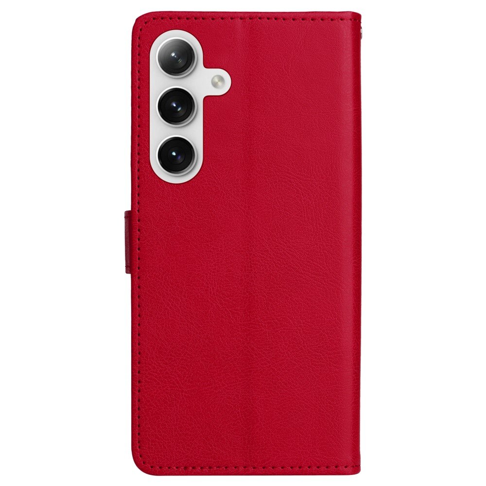 Étui portefeuille Samsung Galaxy S25, rouge