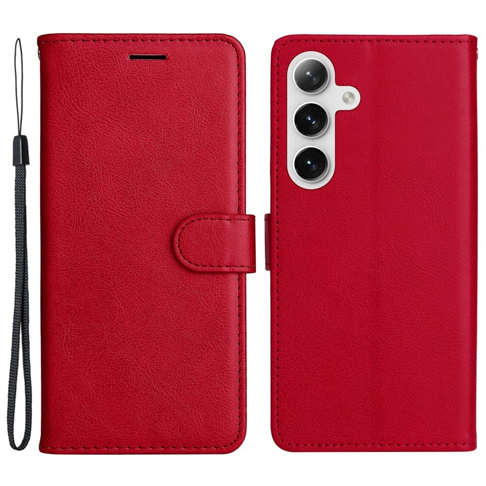 Étui portefeuille Samsung Galaxy S25, rouge