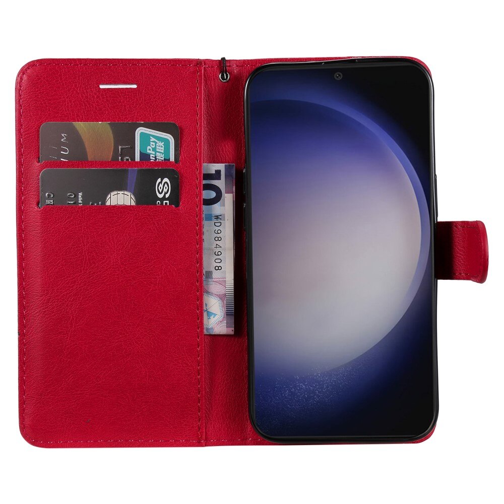 Étui portefeuille Samsung Galaxy S25, rouge