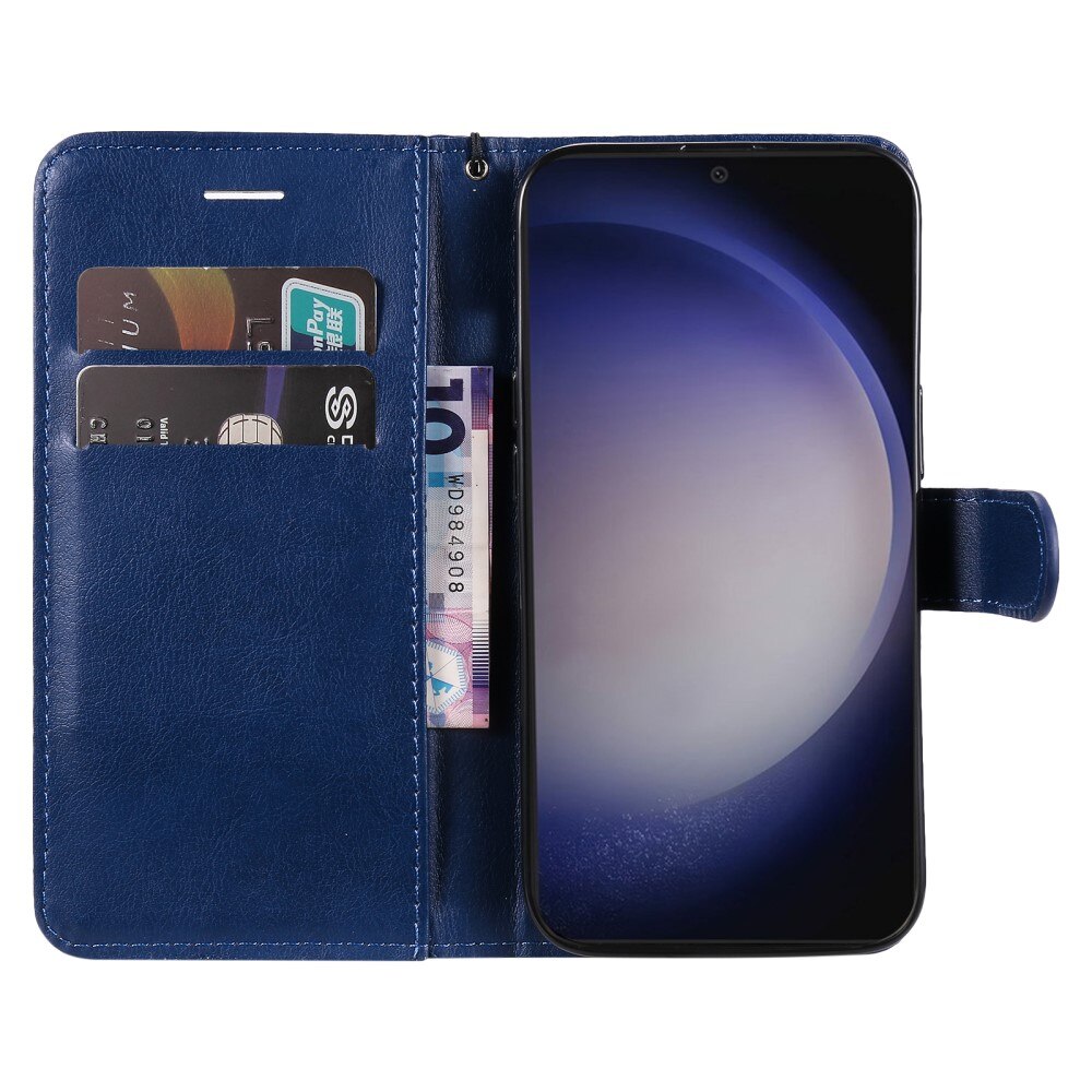 Étui portefeuille Samsung Galaxy S24, bleu
