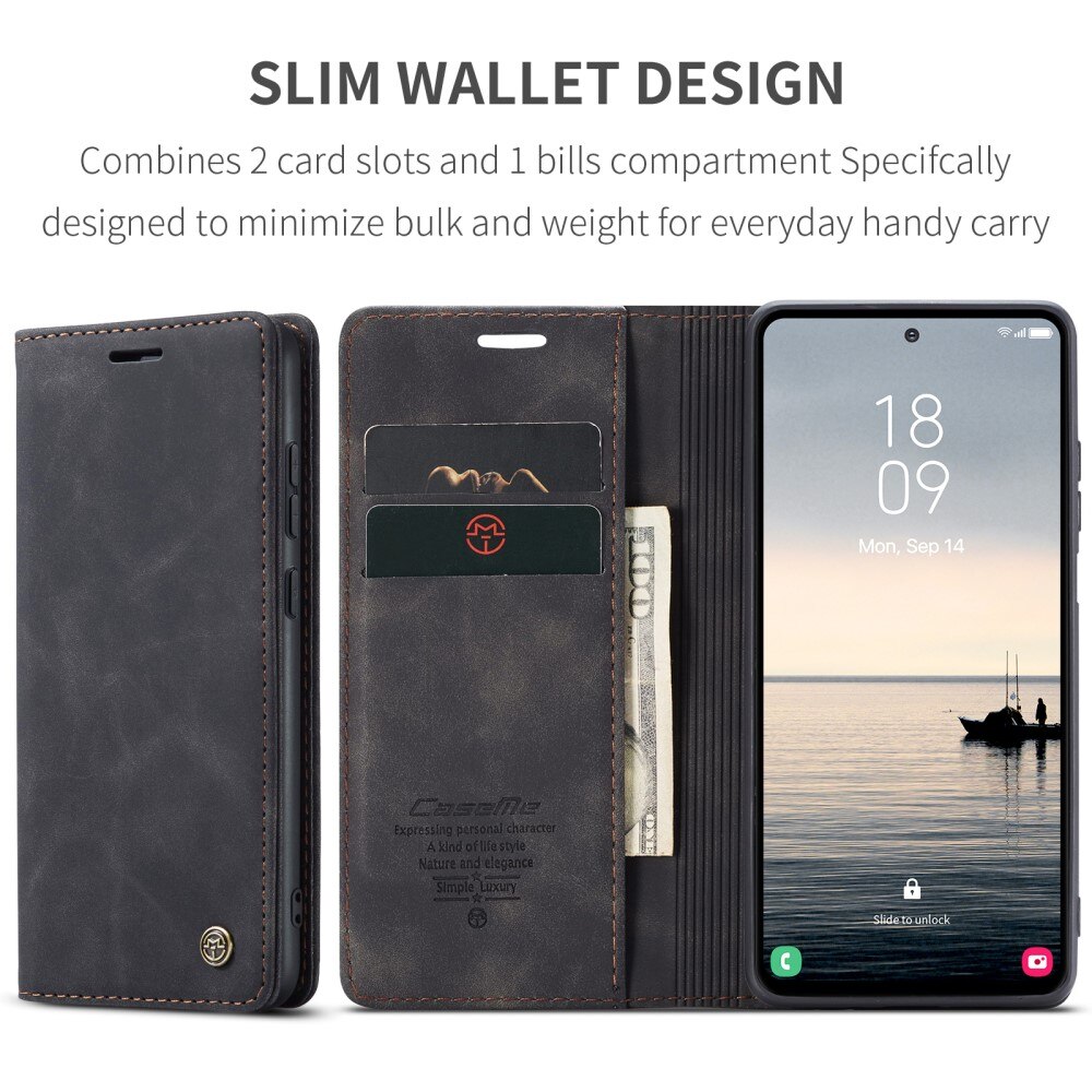 Étui portefeuille mince Samsung Galaxy S23 FE, Noir