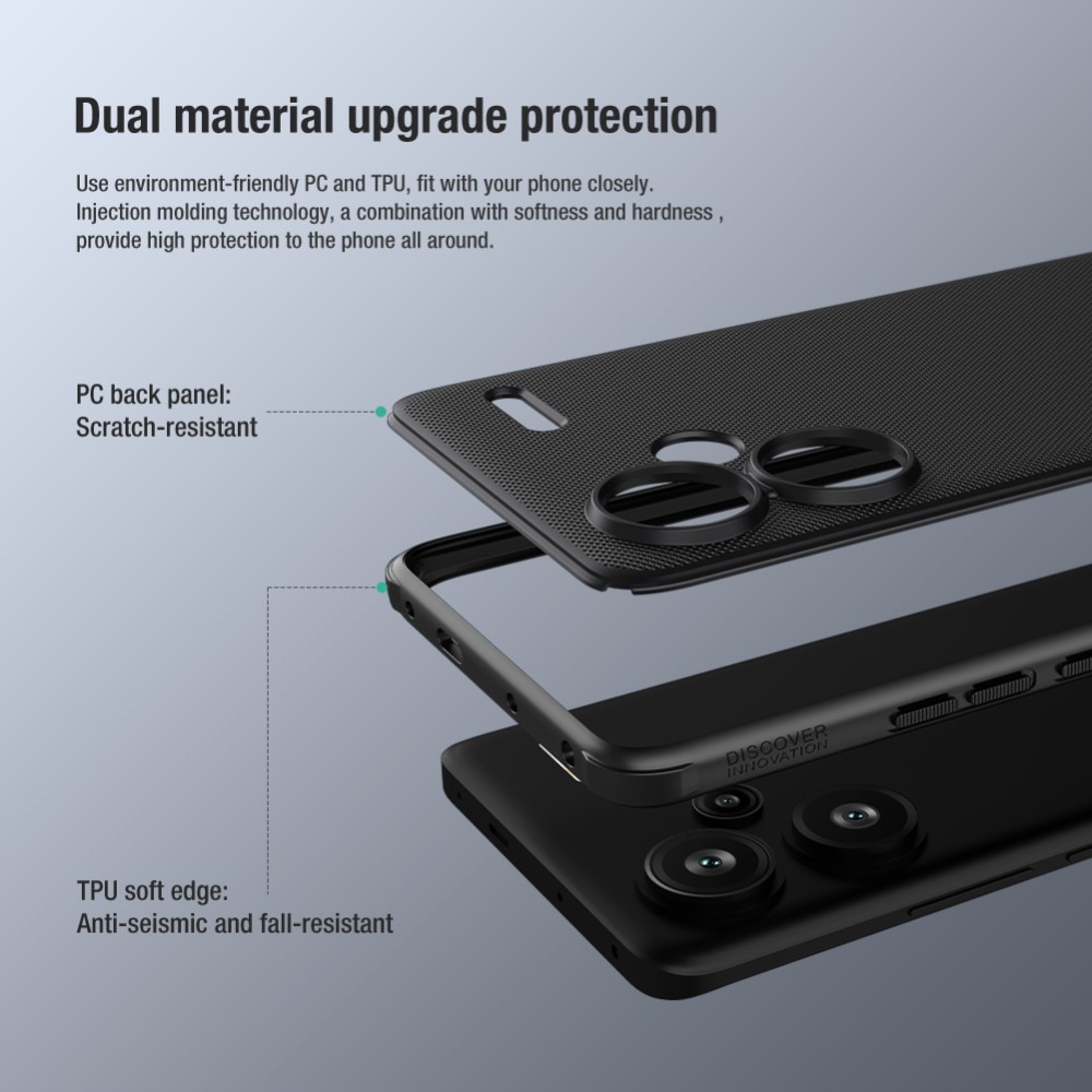 Super Frosted Shield Xiaomi Redmi Note 13 Pro Plus, noir