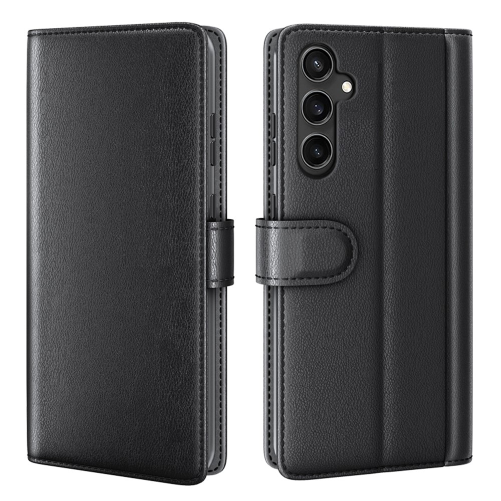 Étui en cuir veritable Samsung Galaxy S23 FE, Noir