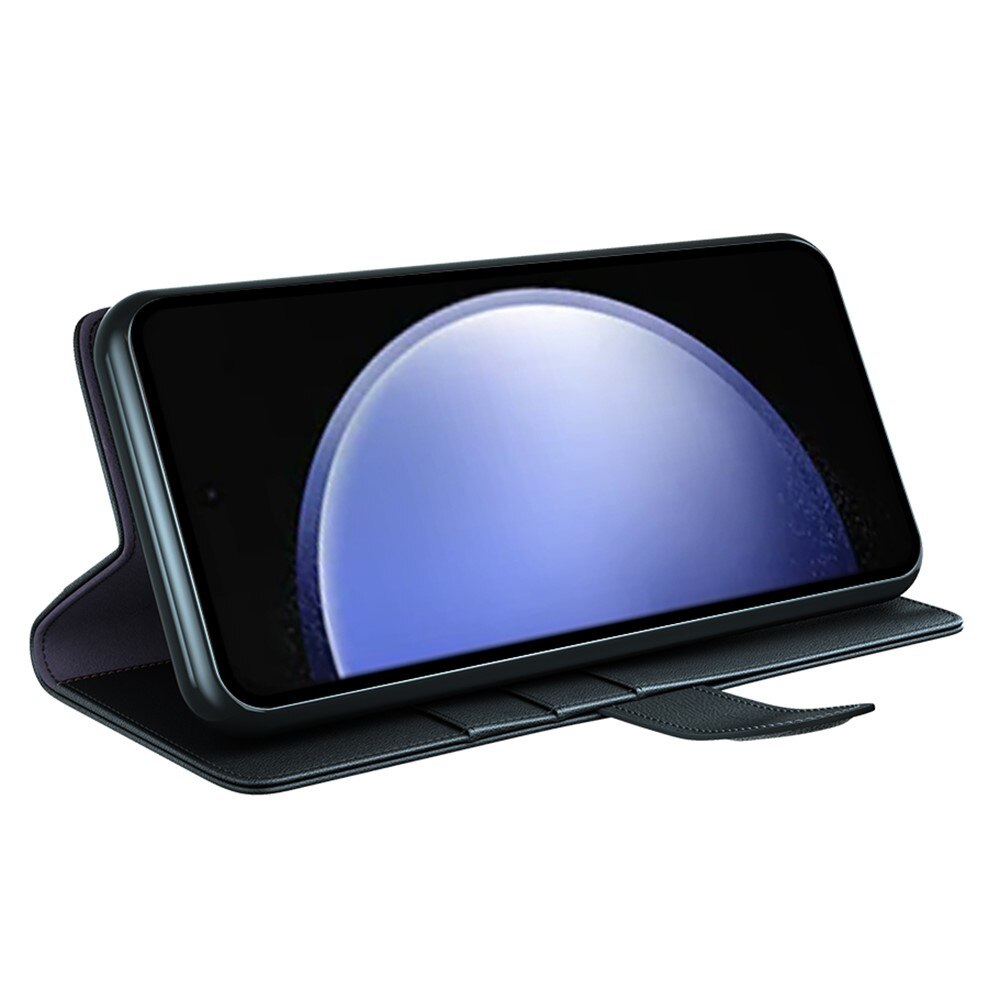Étui en cuir veritable Samsung Galaxy S23 FE, Noir