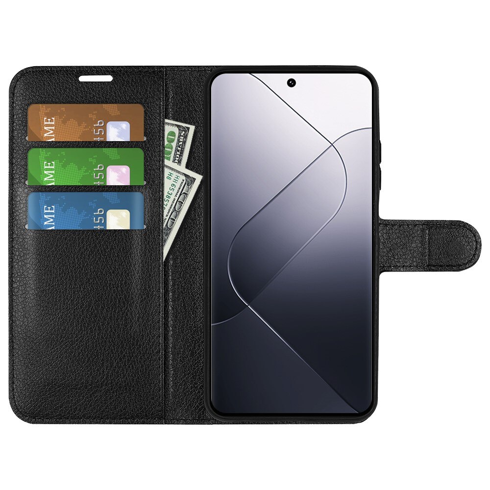 Coque portefeuille Xiaomi 14, Noir