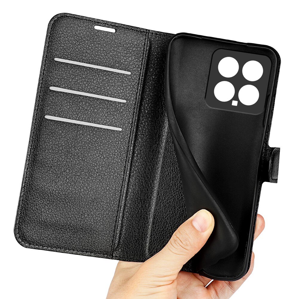 Coque portefeuille Xiaomi 14, Noir