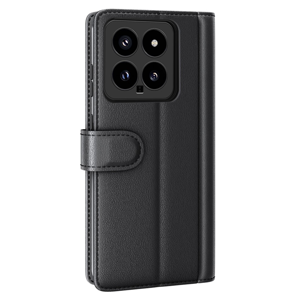 Étui en cuir veritable Xiaomi 14, Noir