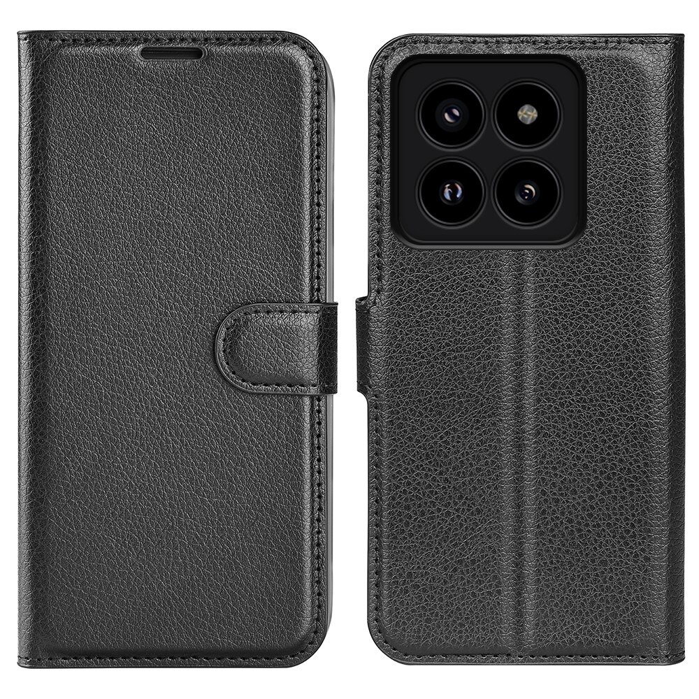 Coque portefeuille Xiaomi 14 Pro, Noir
