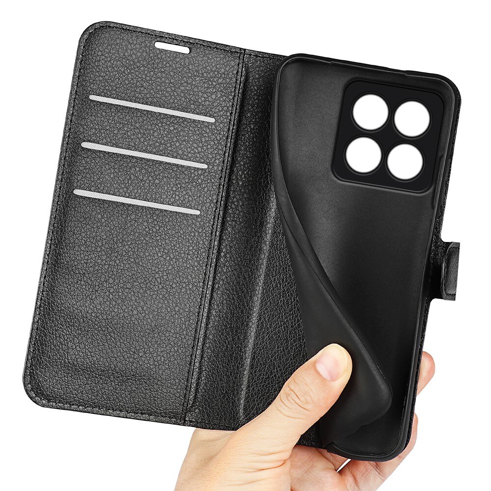 Coque portefeuille Xiaomi 14 Pro, Noir