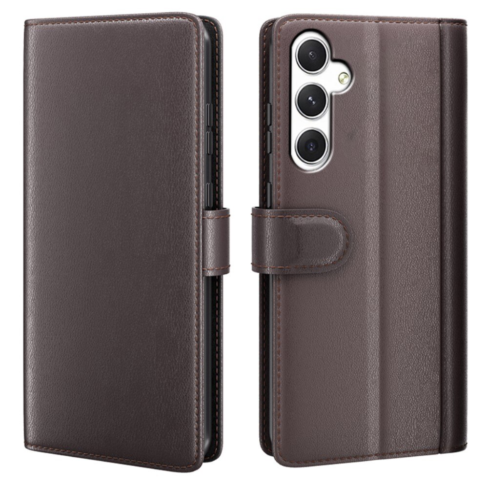 Étui en cuir veritable Samsung Galaxy S24, marron