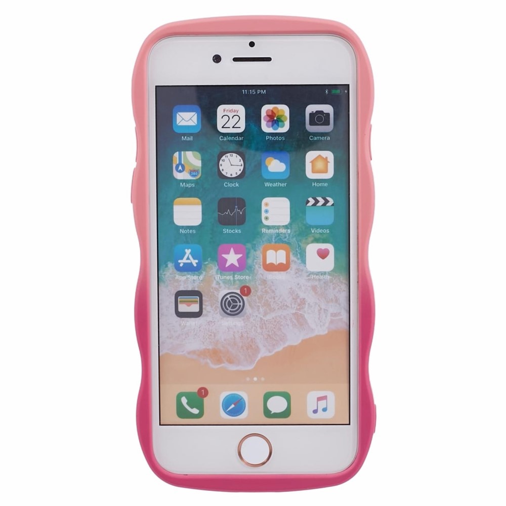 Coque Wavy Edge iPhone SE (2020), ombre rose