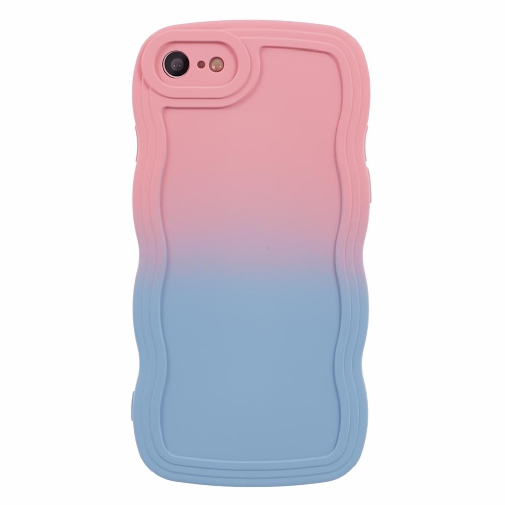 Coque Wavy Edge iPhone SE (2020), ombre rose/bleu