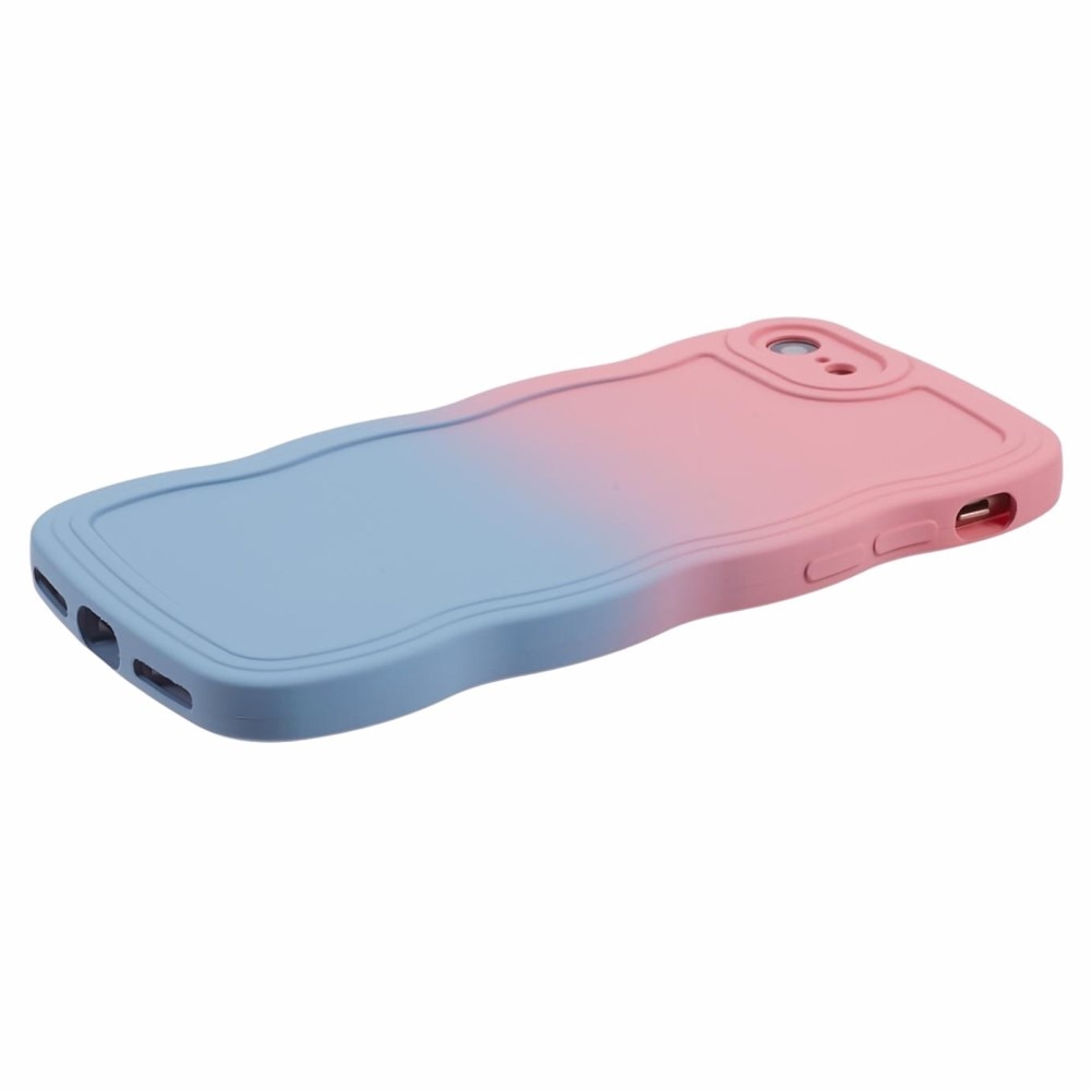 Coque Wavy Edge iPhone SE (2022), ombre rose/bleu