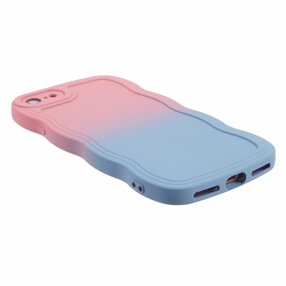 Coque Wavy Edge iPhone SE (2022), ombre rose/bleu