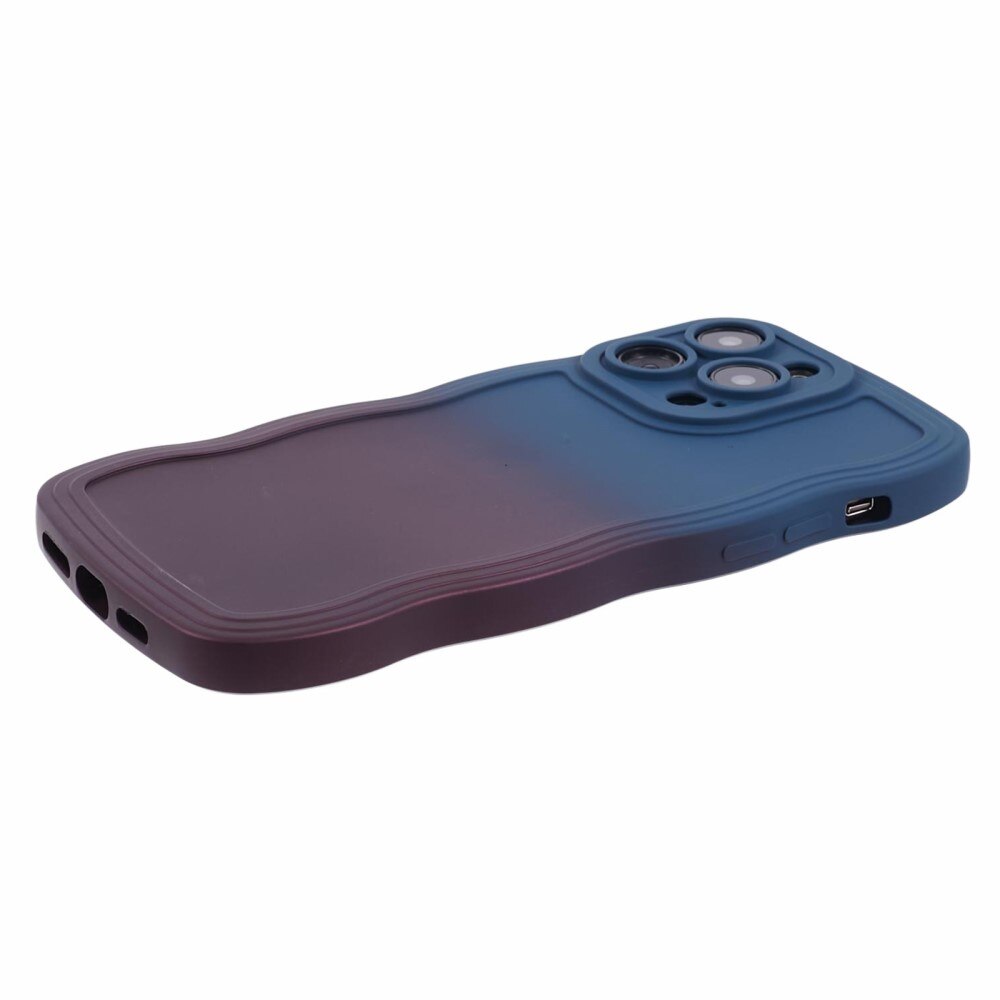 Coque Wavy Edge iPhone 13 Pro Max, ombre bleu/violet