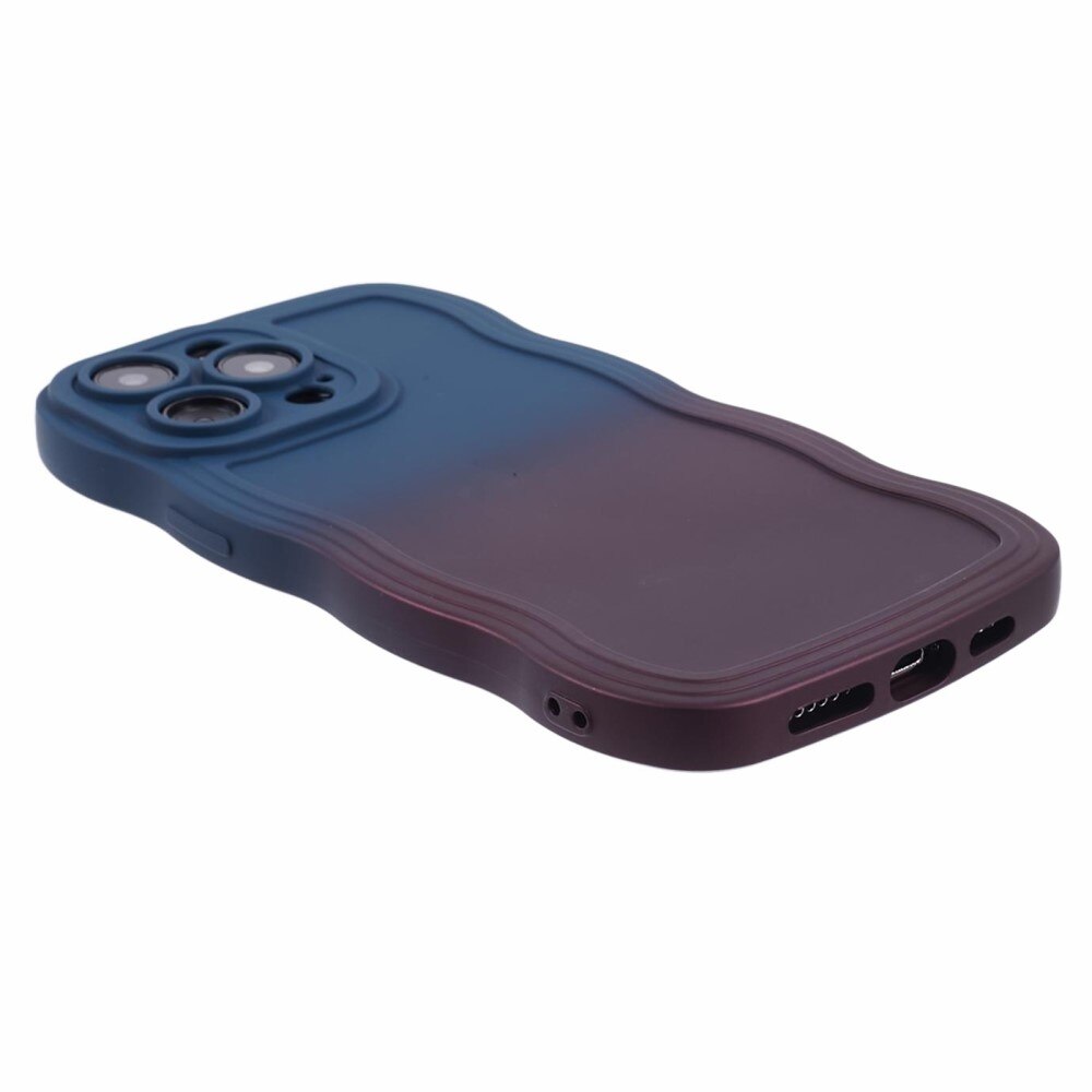 Coque Wavy Edge iPhone 13 Pro Max, ombre bleu/violet