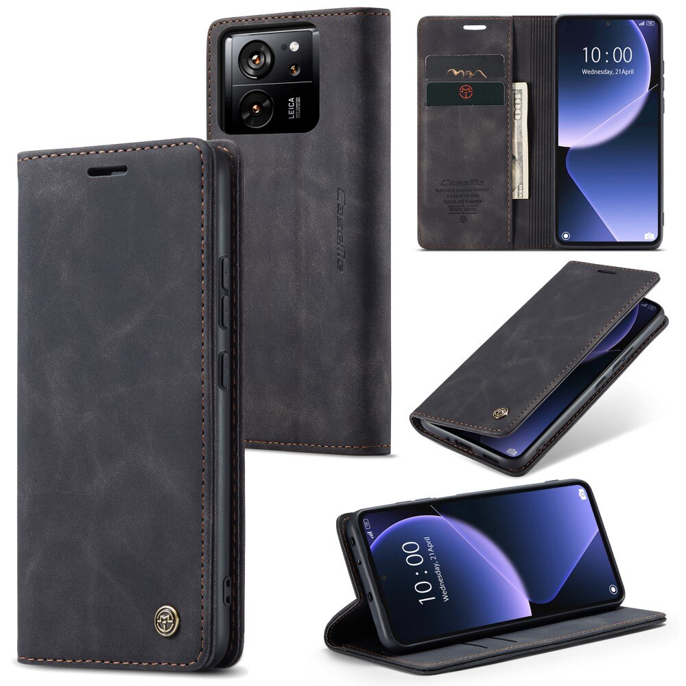 Étui portefeuille mince Xiaomi 13T, Noir