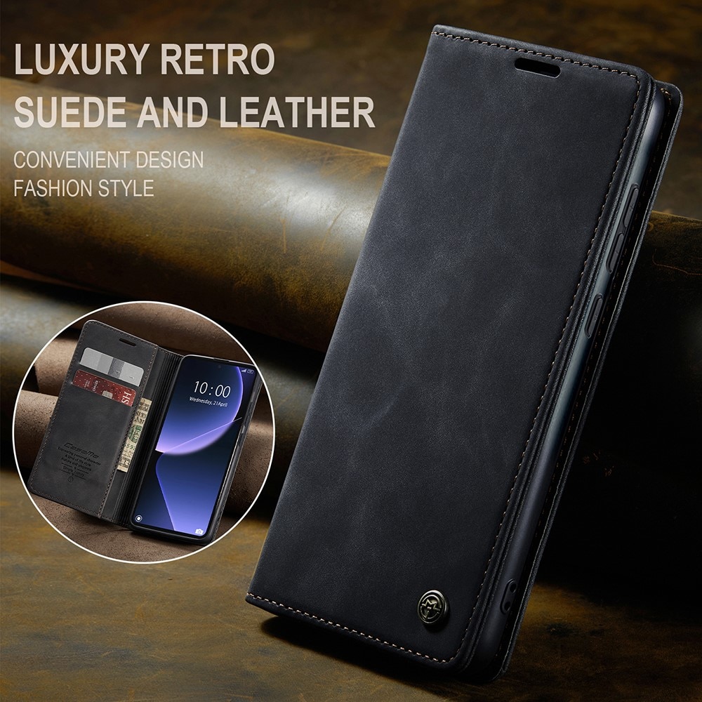 Étui portefeuille mince Xiaomi 13T, Noir