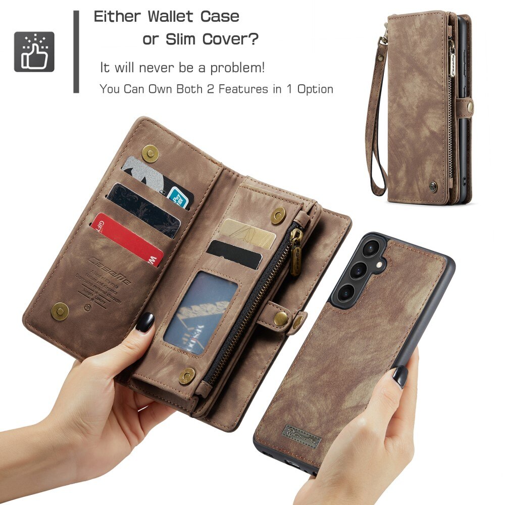 Étui portefeuille multi-cartes Samsung Galaxy S23 FE, Marron